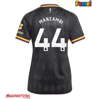 Aston Villa Johan Manzambi #44 Tricou Fotbal Replică 2026-27 Femei Deplasare